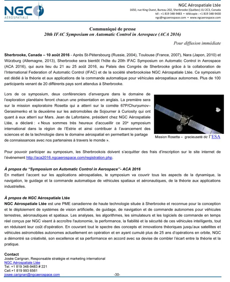 Position : Guidance, Navigation and Control